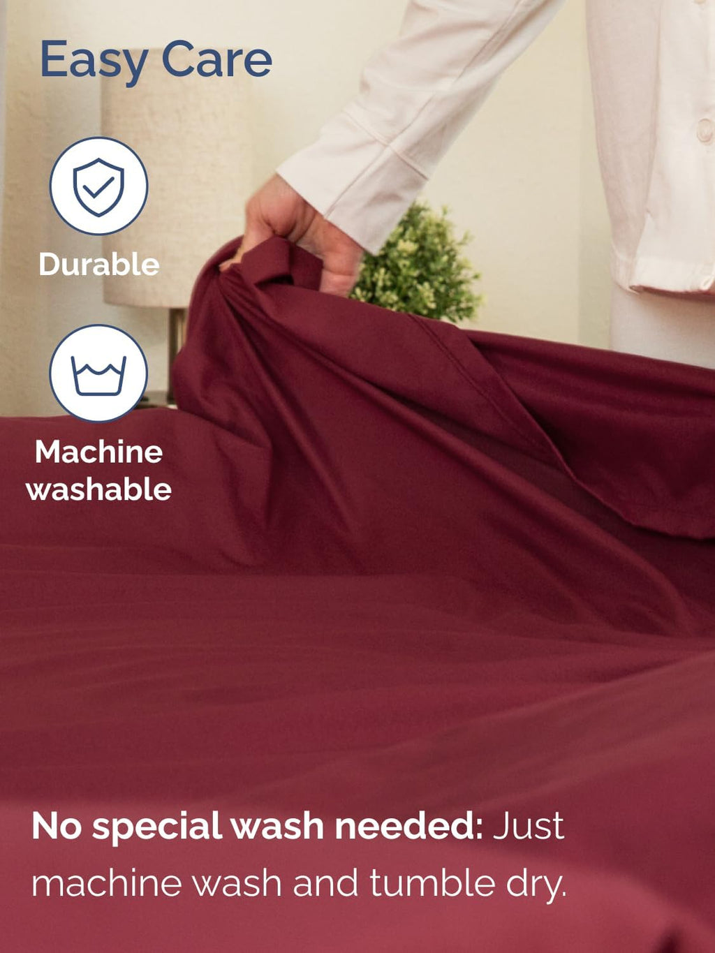 Extra Deep Twin Sheet Set - 4 Piece Breathable & Cooling Sheets - Burgundy | Hotel Luxury Bed Sheets Set, Easy & Secure Fit, Ultra-Soft, Wrinkle & Fade Free, Comfy Sheets Set with Extra Deep Pockets