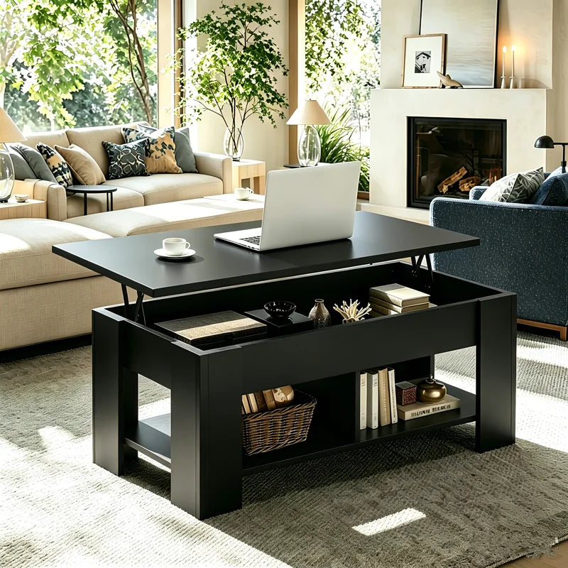 Sparta Lift Top Extendable Coffee Table with Storage